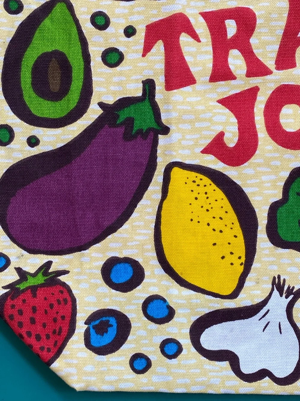 NWOT Vintage Trader Joe's Fruit & Veggies Canvas Cloth Tote Bag.
Market Tote. - Picture 6 of 8